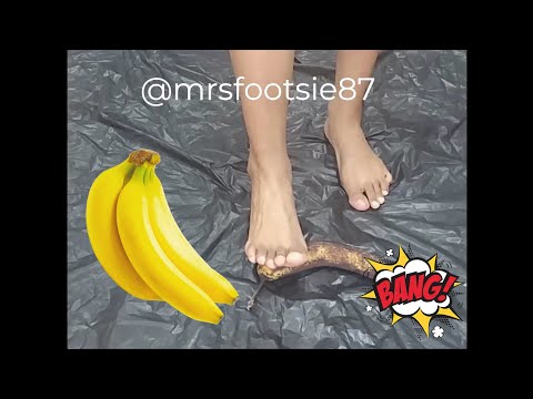 Feet Crushing Old Banana #ASMR #OH