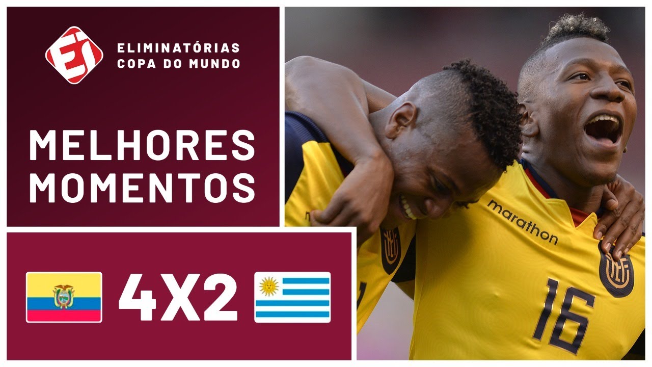 EQUADOR 4 X 2 URUGUAI – MELHORES MOMENTOS – ELIMINATÓRIAS PARA A COPA DO MUNDO