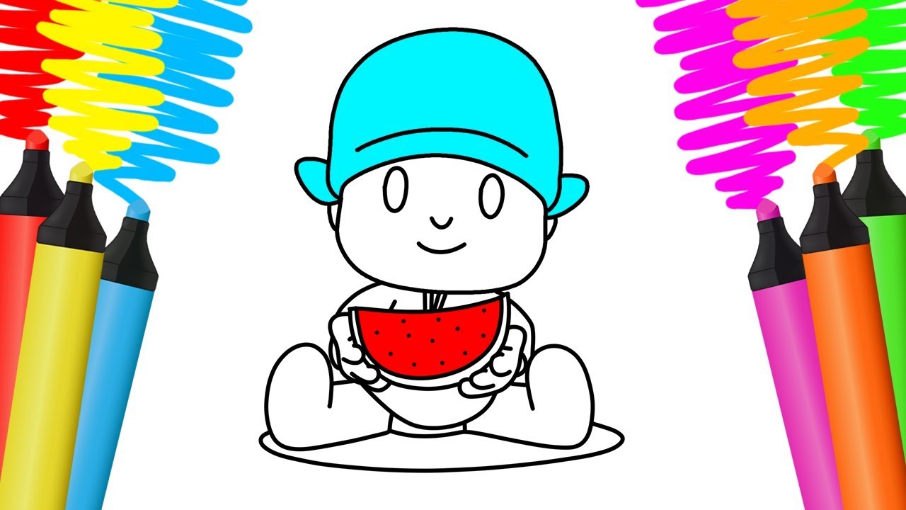 Pitando desenho do Pocoyo e 3 Palavrinhas Com JOGO dos 7 erros