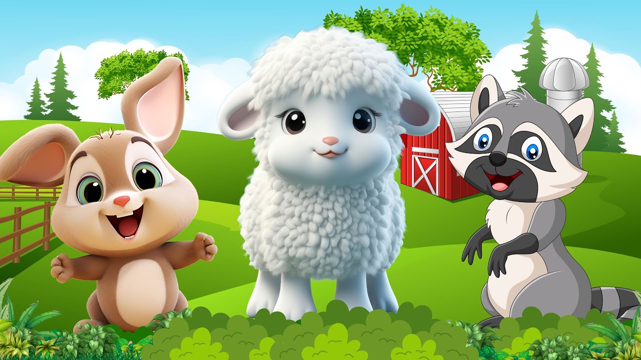 Wonderful Farm Animals: Hare, Raccoon, Chicken, Sheep, Duck - Farm ...