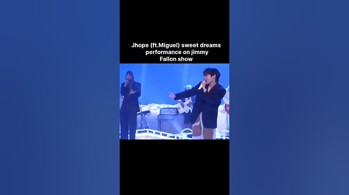 jhope (ft.Miguel) sweet dreams performance on jimmy Fallon show💜