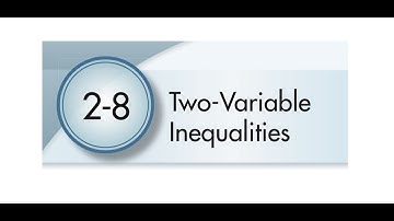 2-8 Two Variable Inequalities