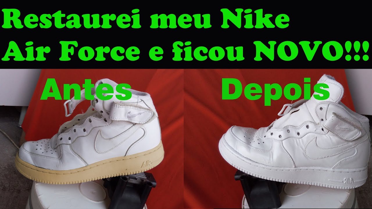 air max preto com pinta branca