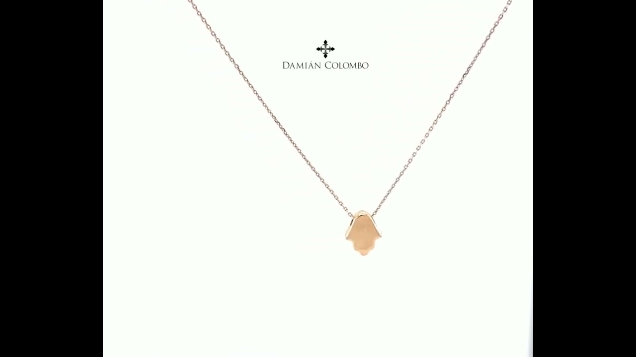 Collar en oro rosa con diamante talla brillantes