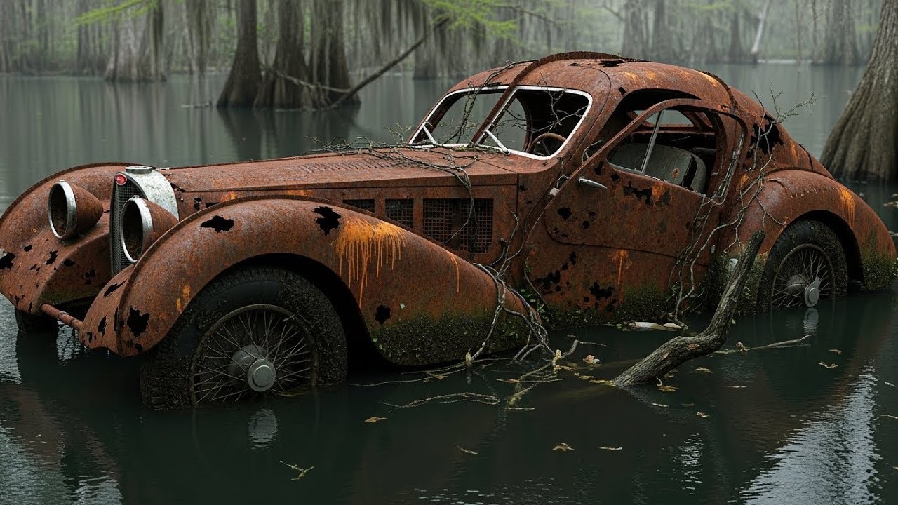 ASMR Car Restoration! A Bugatti Atlantic 1932 Found in a Swamp | 100- Year- Old Ford Model