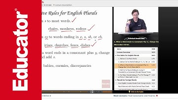 "Forming Plurals" | Advanced English Grammar with Educator.com