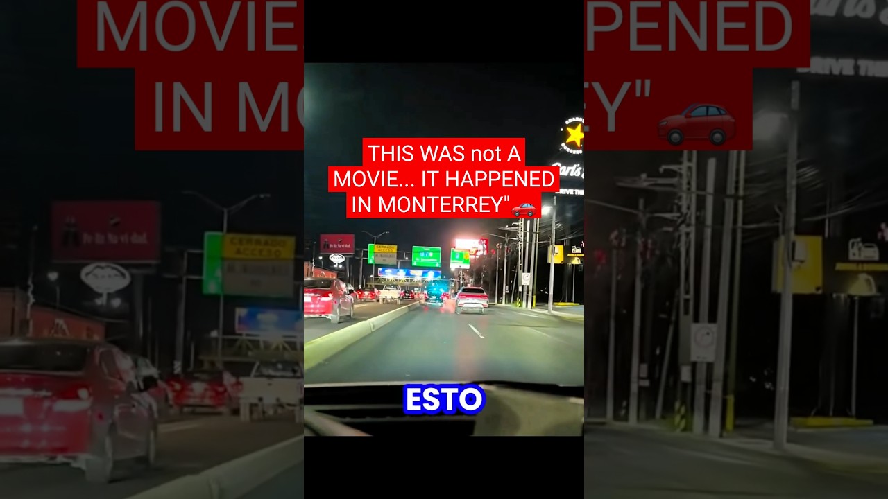 "This was NOT a movie... It happened un Monterrey"🚗 