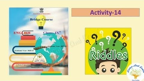 Std.9th English Bridge course Activity-14