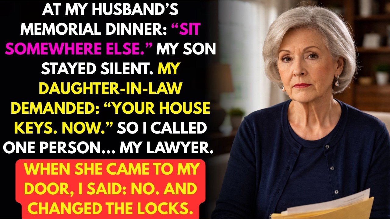 At my husband’s memorial dinner, my DIL moved my chair and asked for my keys | Midnight Family Tales