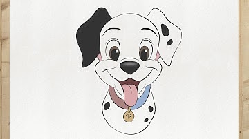 How to Draw a DALMATIAN PUPPY 🐾 | 101 Dalmatians Disney | Step-by-Step Tutorial!
