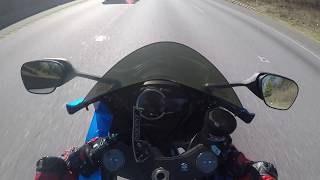 r6 gets spanked by  gsxr 750