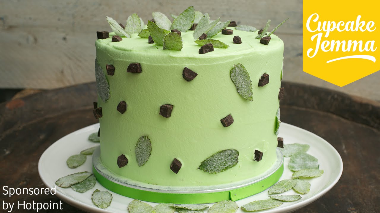 Epic Mint Choc Chip Layer Cake Recipe | Cupcake Jemma | CupcakeJemma