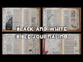 Black and white bible journaling flipthrough