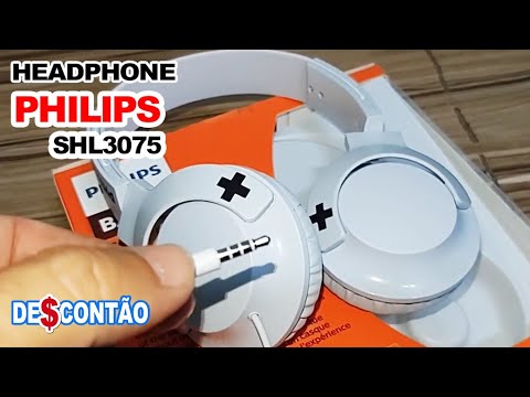 Headphone Philips Bass+ SHL3075WT/00 - com Microfone Branco