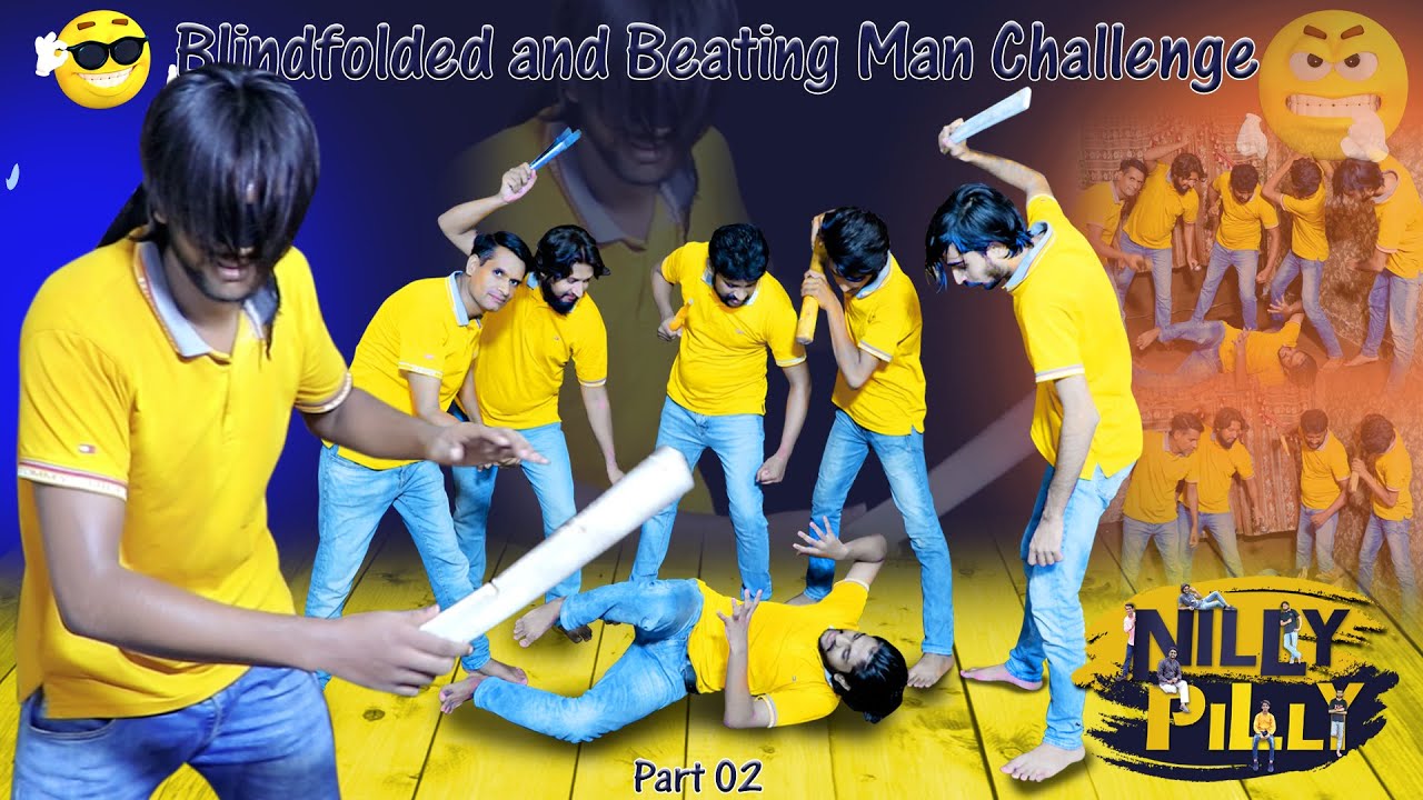 Playing blindfold challenge with my Friends | Fun Challenges to do at home | NillypillyVlogs