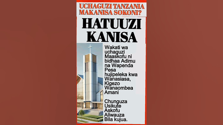KANISA HALIUZWI