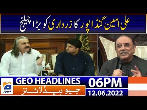 Geo News Headlines Today 6 PM - Punjab Budget - Pervez Elahi - Pak vs WI - 12 June 2022 thumbnail