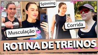 ROTINA DE TREINOS: 1 SEMANA DE MUSCULAÇÃO, SPINNING E CORRIDA! | Lu Ferreira