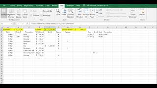 How to Create a Checkbook Register in Excel