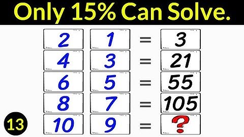 (Video # 13) 85% Failed To Solve This Math Riddle | Number Pattern Question | Hardest Puzzle