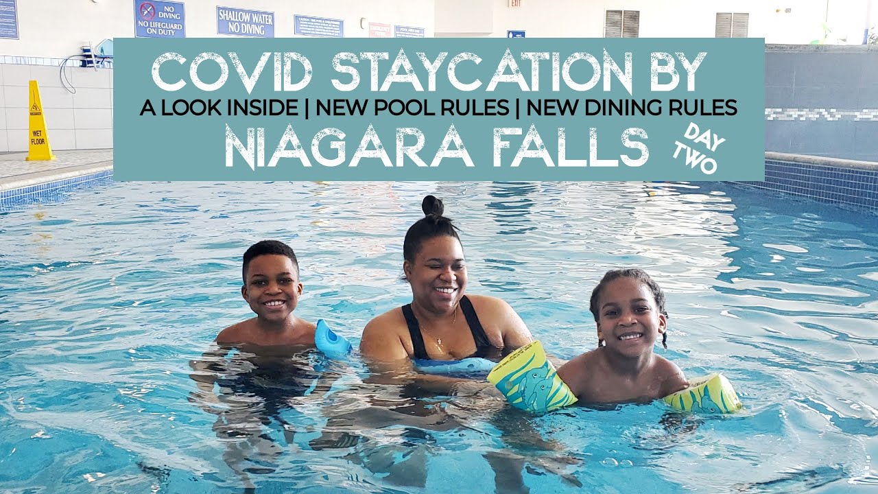 VLOG DAY 2 | EMBASSY SUITES NIAGARA FALLS CANADA | HILTON | STAYCATION REVIEW | POOL & DINING
