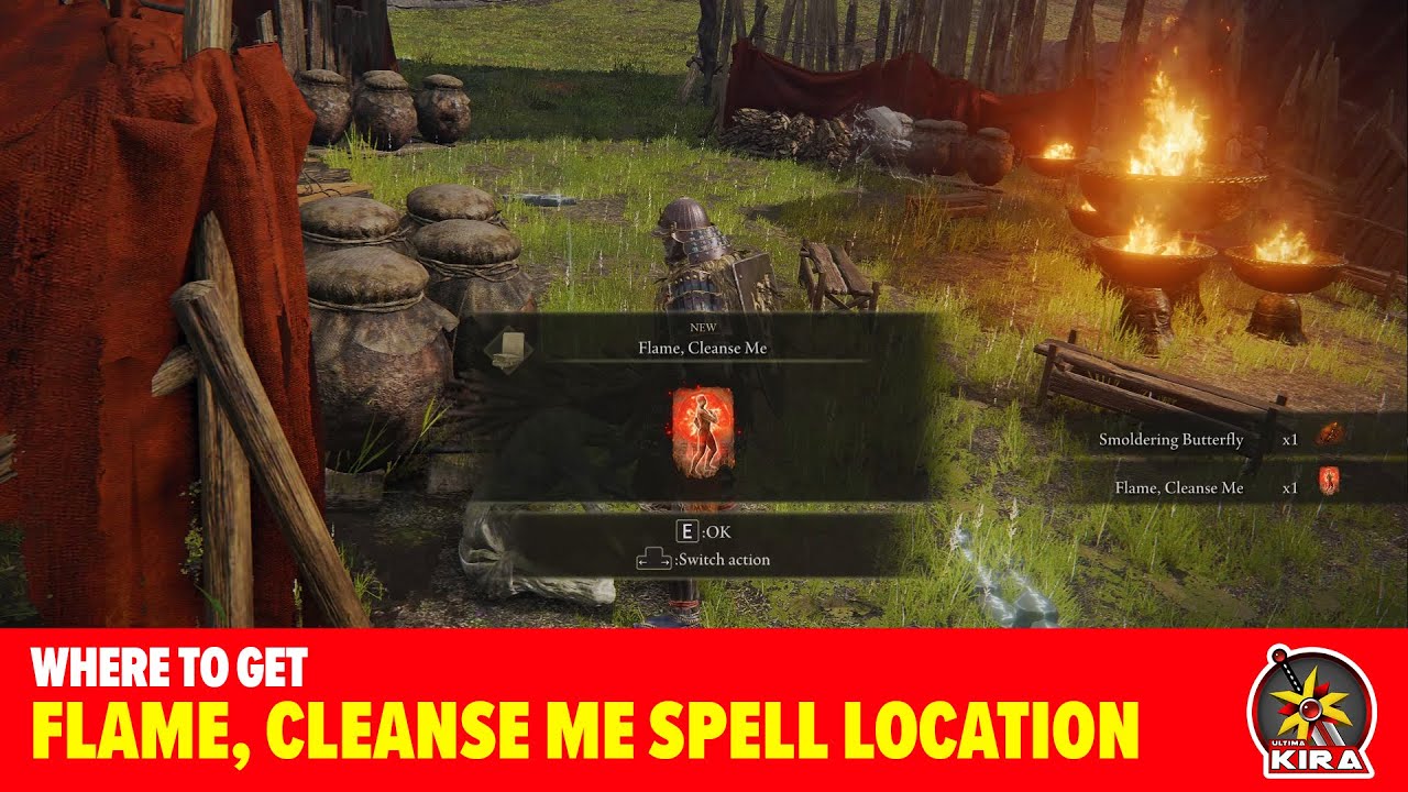 FLAME, CLEANSE ME SPELL LOCATION ELDEN RING YouTube