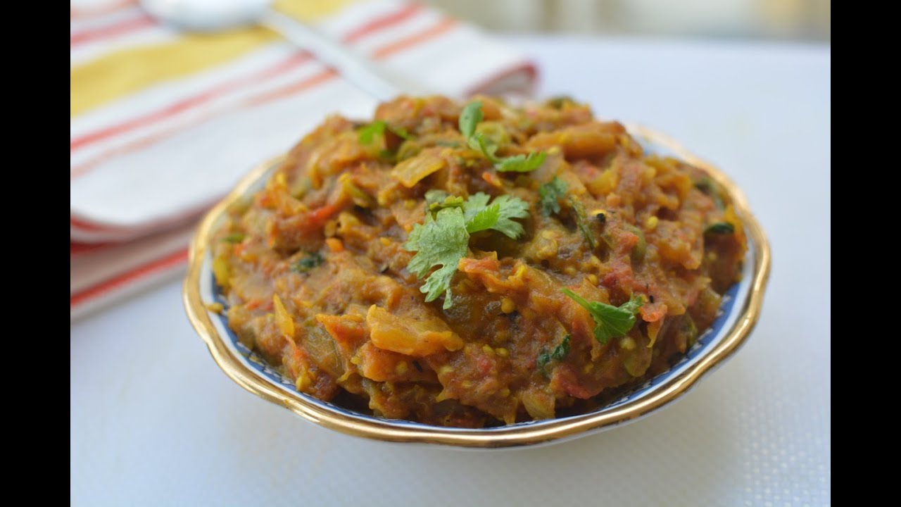 Baingan ka Bharta Recipe | Aubergine Mashed Masala(Eggplant Dish) - YouTube