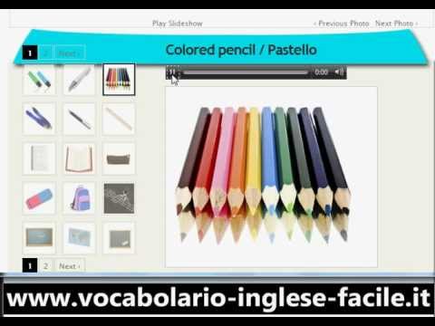 Vocabolario Inglese Facile Alla Scuola Http Www Facile Anglais Com Youtube