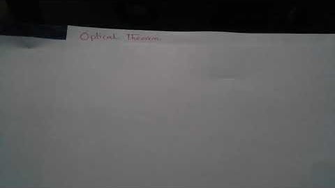 QM: Optical Theorem in Scattering