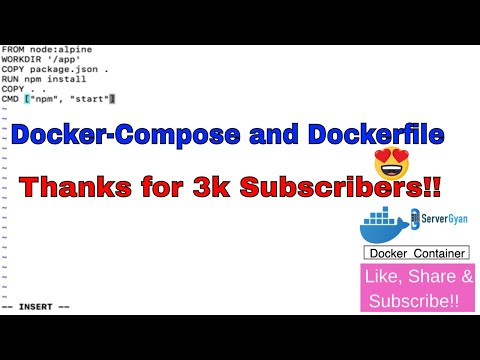 Docker-compose | node sample app code | Dockerfile