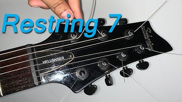 How To Restring a Seven-String Electric Guitar Step by Step Tutorial