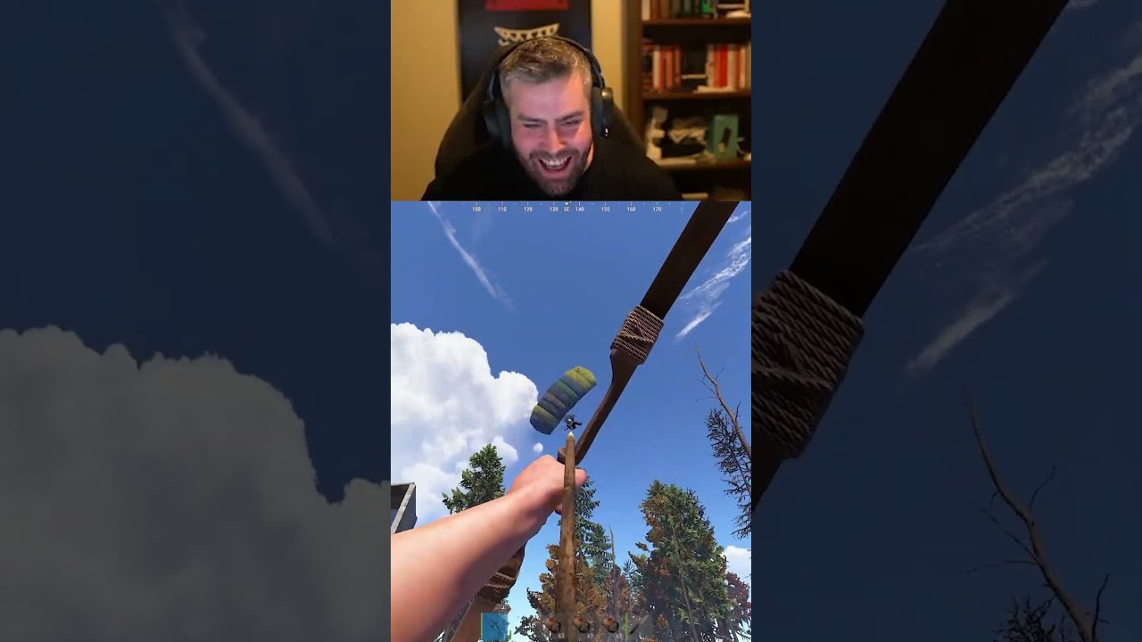 Bow vs Parachute Man in Rust! #rust