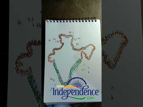 🇮🇳 Independence Day Special Drawing | Thousands of People Made the Indian Flag 🇮🇳✨#IndependenceDay