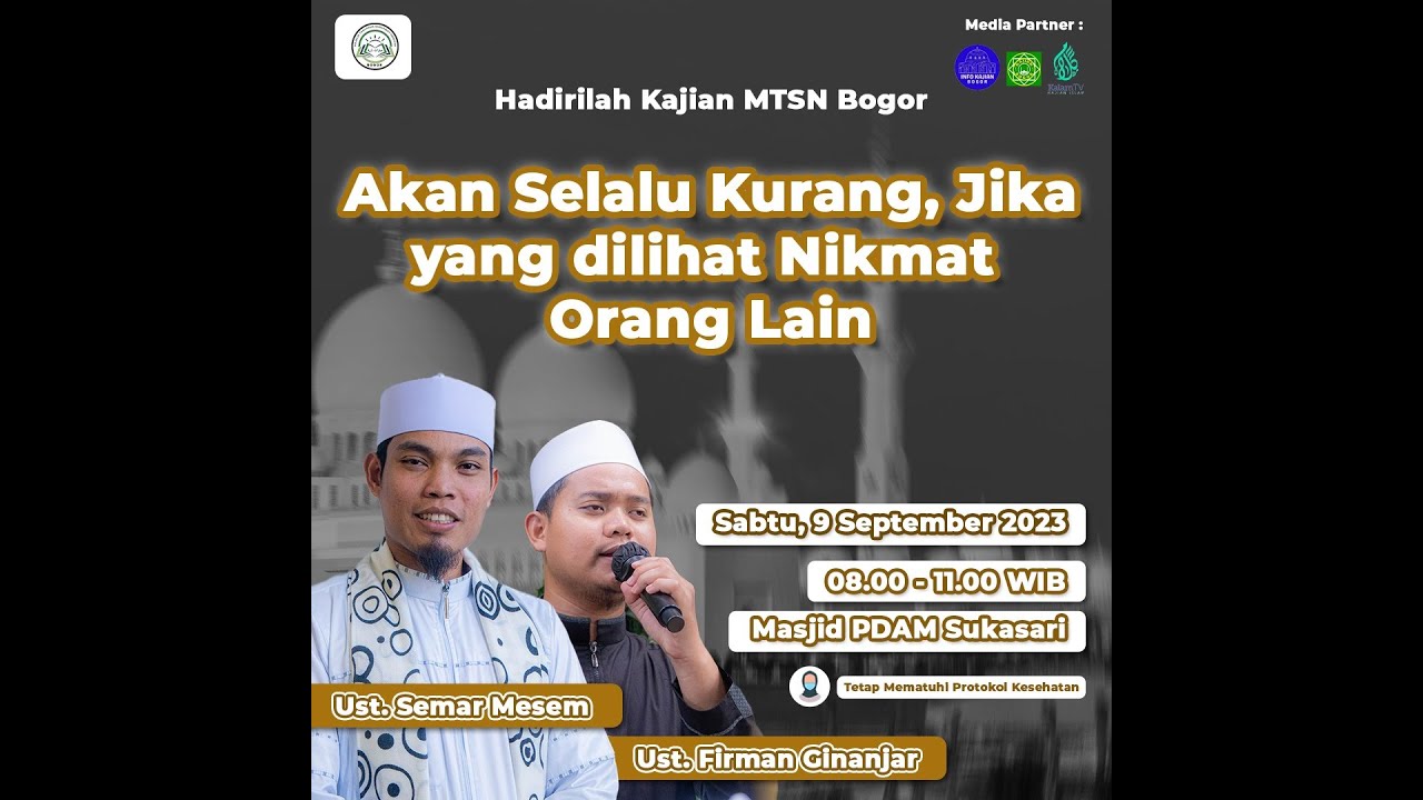 Akan Selalu Kurang, Jika Yang Dilihat Nikmat Orang Lain | Ustadz Semar Mesem I Masjid PDAM Sukasari