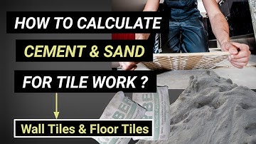 How to calculate Cement and sand for tile work? |for floor & wall |quantity surveying | Civil tutor