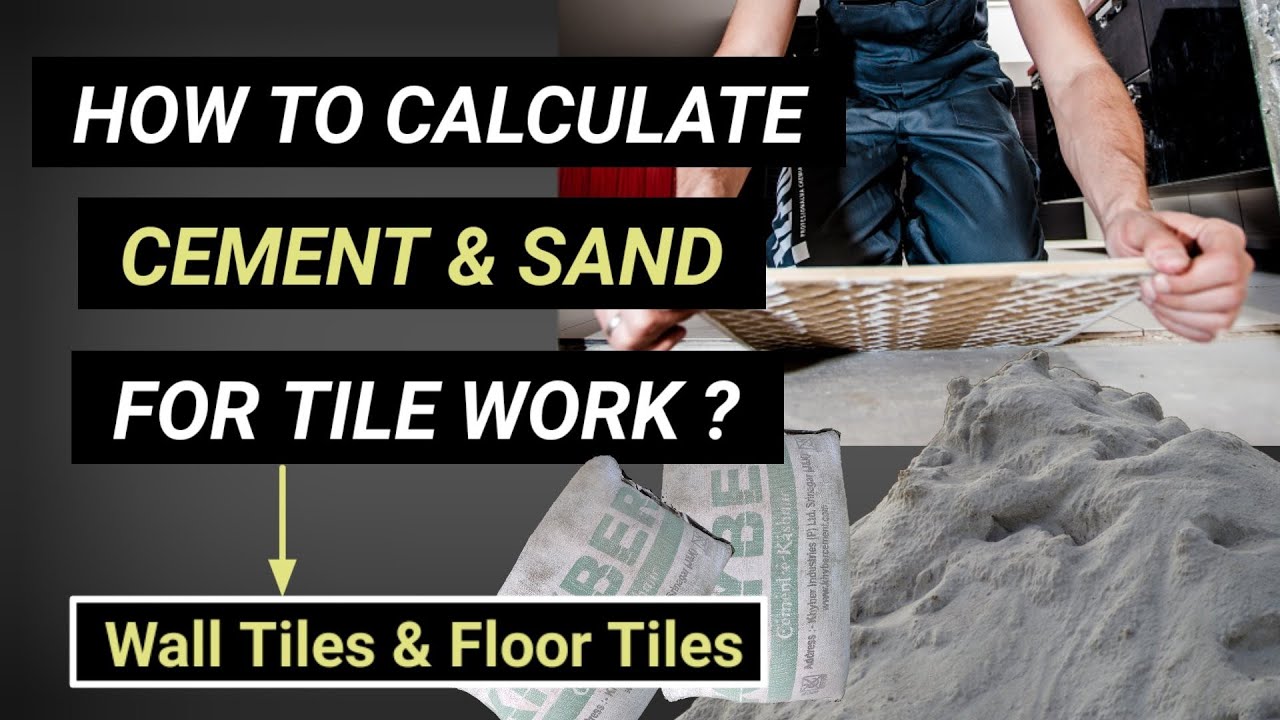 How to calculate Cement and sand for tile work? floor & wall |quantity | Civil tutor -