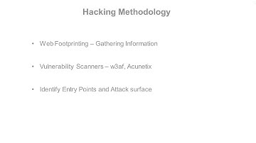 Web Application Domain : Hacking Methodology