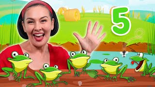 Five Green and Speckled Frogs | Five Little Speckled Frogs | Lah-Lah Kids Songs and Nursery Rhymes