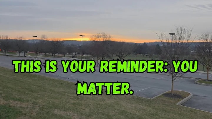 This Is Your Reminder You Matter #motivation #inspiration