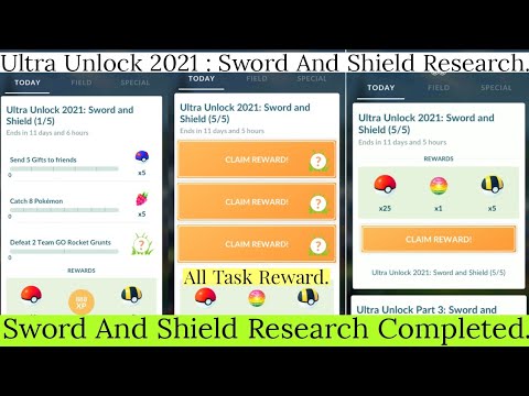 Pokemon GO Ultra Unlock 2021: tareas y recompensas de investigación de campo de espada y escudo