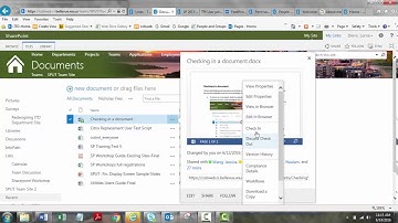 Checking in a document in SharePoint 2013
