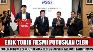 KEMBALI PILIH PELATIH ASAL ASIA~SAH KETOK PALU ERIK TOHIR PUTUSKAN PILIH SHIN TAE YONG LATIH TIMNAS