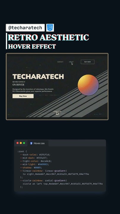 Retro Aesthetic Effect Using HTML CSS & JS #frontend #css #javascript # ...
