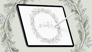 Paint a Winter Watercolor Wreath in Procreate