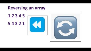 Reversing array elements 1 2 3 4 5 ----- 5 4 3 2 1