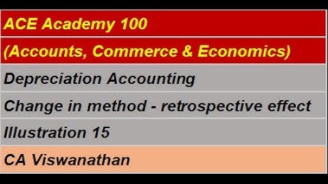 Illustration 15. Depn accounting.  change in method. retrospective. #bcomaccounting #depreciation