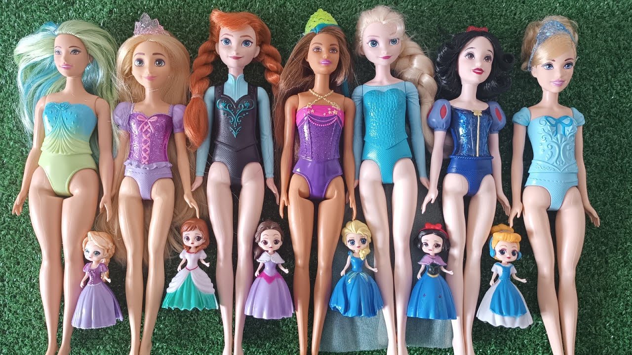 Disney Princess Doll Makeover ~ DIY Miniature Ideas for Barbie - Wig, Dress, Faceup, and More! DIY