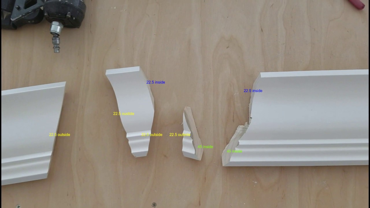 Crown molding 3 piece inside corner YouTube