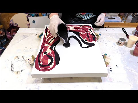 The DARK side of PINK - Fluid Painting