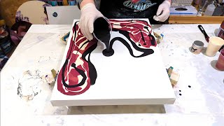 The DARK side of PINK - Fluid Painting @EricaHughesArt